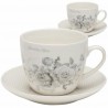 Filiżanka ze spodkiem komplet 2 szt 250 ml shabby rose