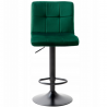 Hoker krzesło barowe welurowe pikowane regulowane