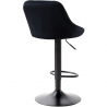 Hoker krzesło barowe welurowe pikowane regulowane