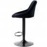 Hoker krzesło barowe welurowe pikowane regulowane