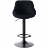 Hoker krzesło barowe welurowe pikowane regulowane