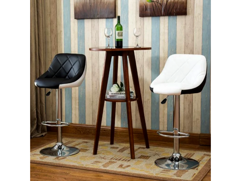 Hoker krzesło barowe tapicerowane pikowane regulowane