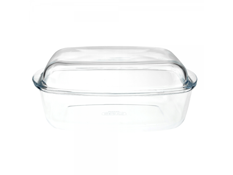 Naczynie żaroodporne 7l szklane prostokątne z pokrywą