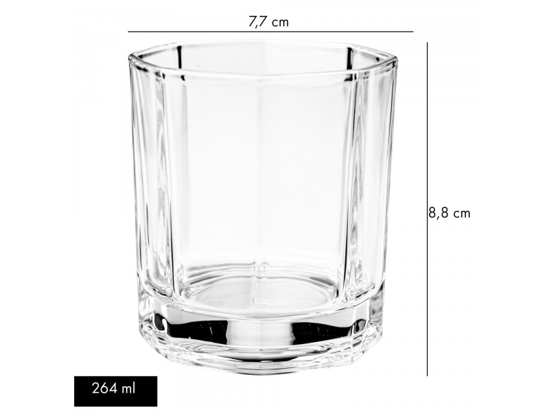 Szklanki do soku napojów drinków komplet 6 x 264 ml