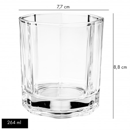 Szklanki do soku napojów drinków komplet 6 x 264 ml