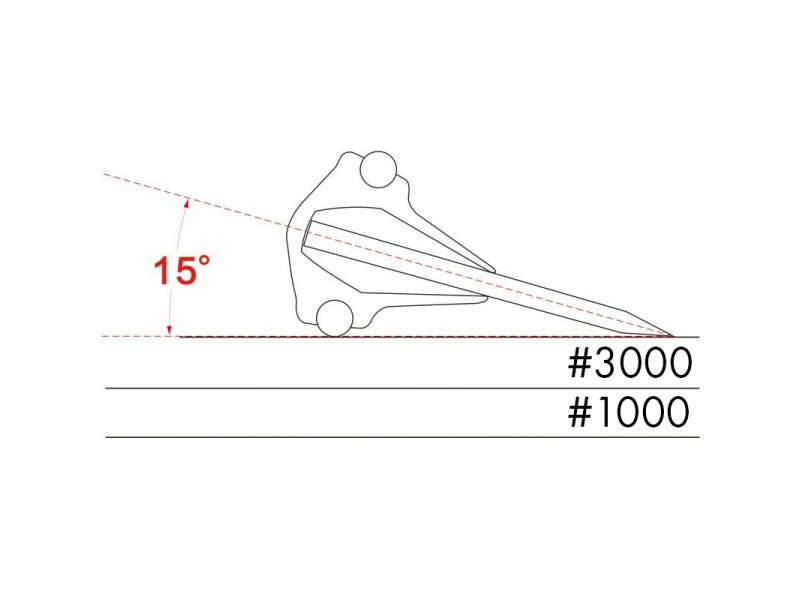 Kamień do ostrzenia noży Osełka Ostrzałka 1000/3000 + Prowadnica