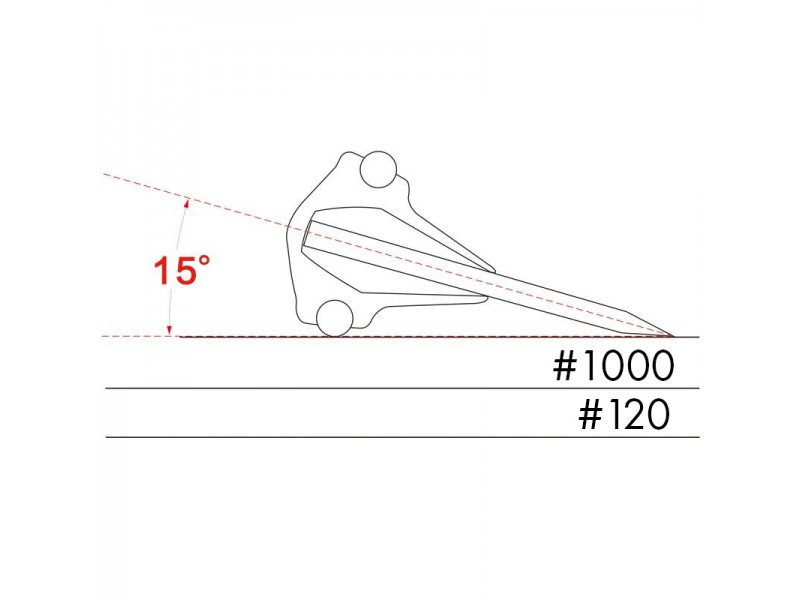 Kamień do ostrzenia noży Osełka Ostrzałka 120/1000 + Prowadnica