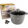 Garnek granitowy 6 L Powłoka non-stick COOKMARK MARBLE