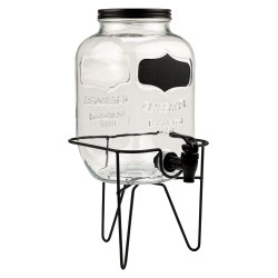 Słój z kranikiem na stojaku...