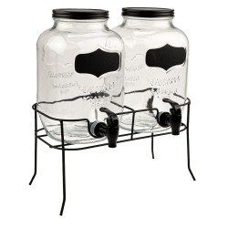 Słoje z kranikiem na stoju...