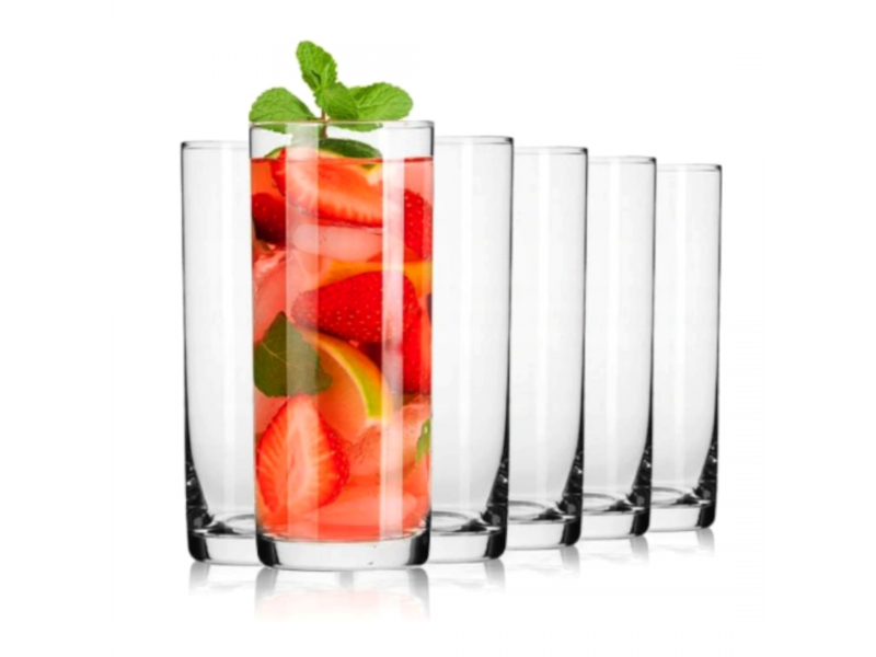 Kpl. szklanek do napojów drinków 300 ml 6 szt szklanki Basic Krosno