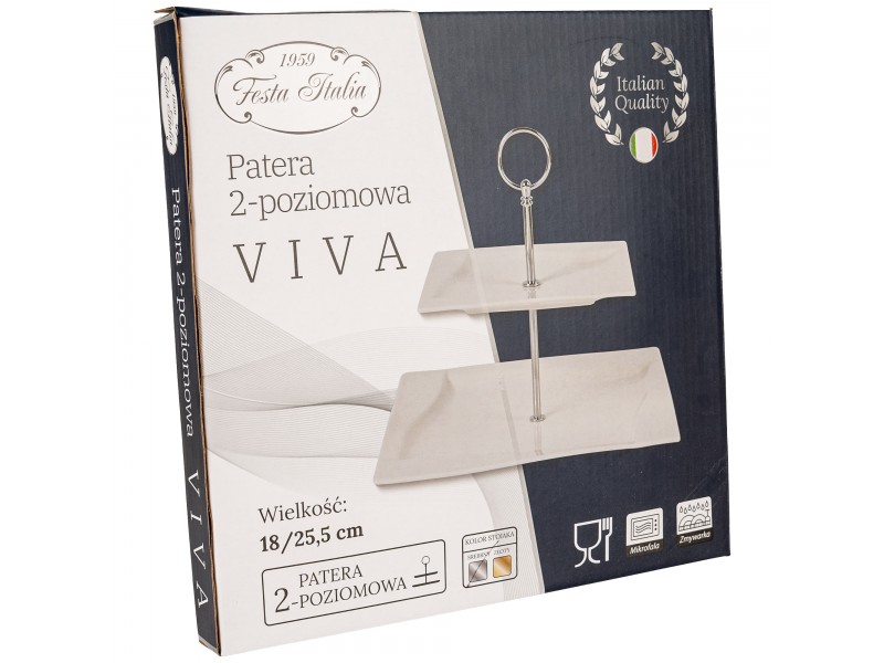 Patera dwupoziomowa porcelanowa na ciasto owoce FESTA ITALIA