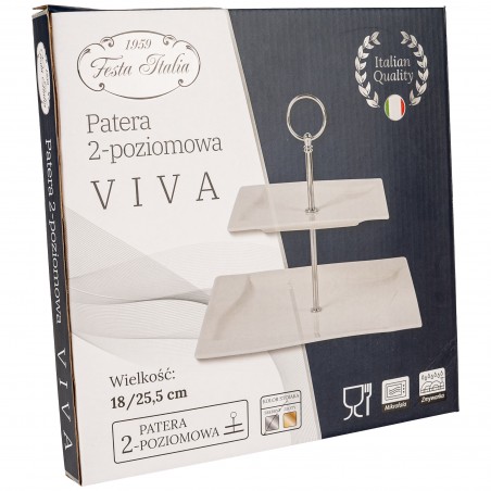 Patera dwupoziomowa porcelanowa na ciasto owoce FESTA ITALIA