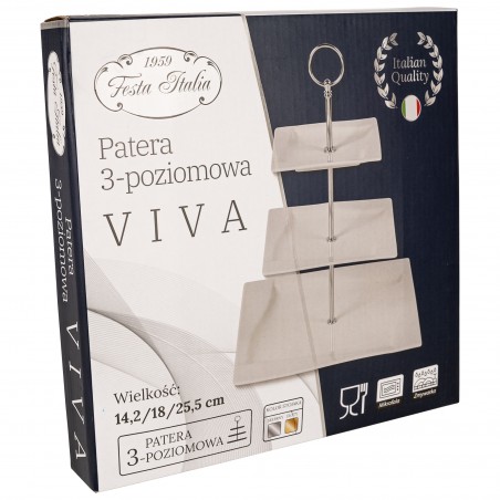 Patera trzypoziomowa porcelanowa na ciasto owoce FESTA ITALIA