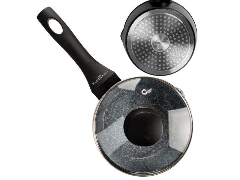 Rondel Aluminiowy z Pokrywką 16 cm INDUKCJA GAZ NON STICK