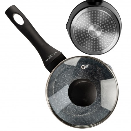 Rondel Aluminiowy z Pokrywką 16 cm INDUKCJA GAZ NON STICK