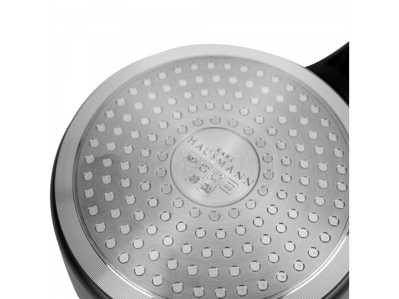 Rondel Aluminiowy z Pokrywką 16 cm INDUKCJA GAZ NON STICK