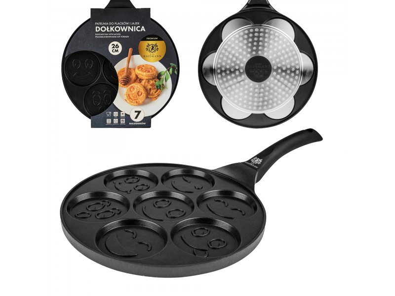 PATELNIA DO NALEŚNIKÓW PANCAKES DOŁKOWNICA 26 CM INDUKCJA GAZ  NON-STICK