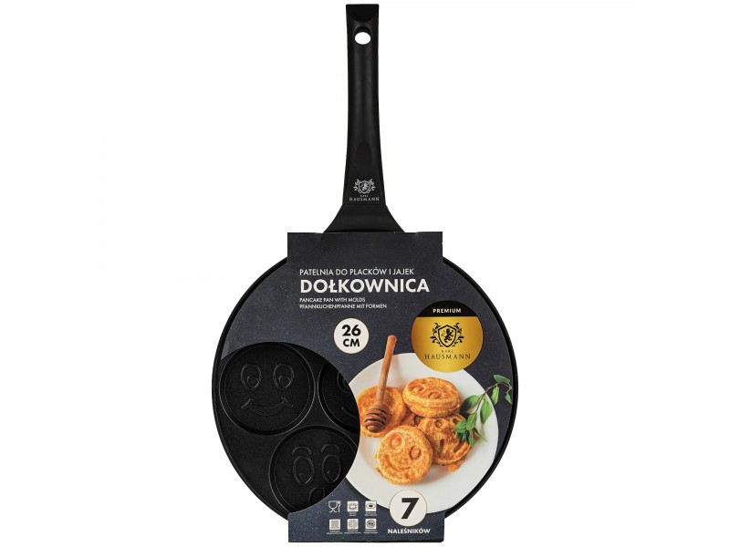 PATELNIA DO NALEŚNIKÓW PANCAKES DOŁKOWNICA 26 CM INDUKCJA GAZ  NON-STICK