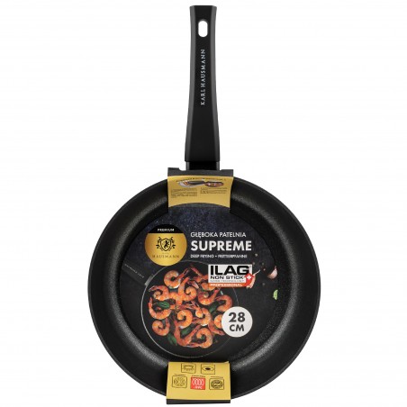 PATELNIA GŁĘBOKA GRANITOWA 28 CM NON-STICK INDUKCJA GAZ