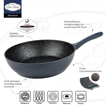 PATELNIA TRADYCYJNA 24 CM NON-STICK INDUKCJA GAZ