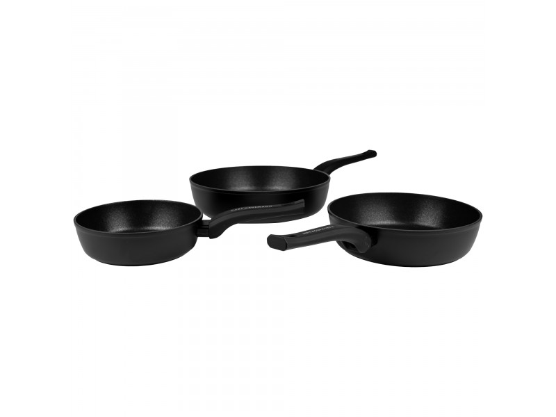 Zestaw Patelni Głębokich 3 szt. 20/24/28 cm NON STICK INDUKCJA GAZ