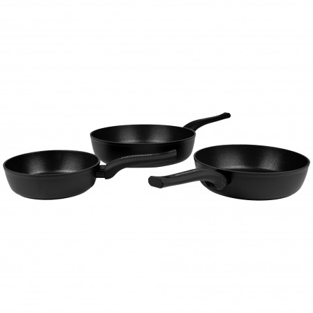 Zestaw Patelni Głębokich 3 szt. 20/24/28 cm NON STICK INDUKCJA GAZ