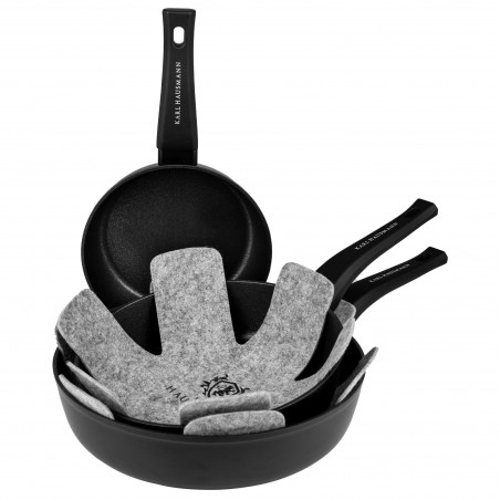 Zestaw Patelni Głębokich 3 szt. 20/24/28 cm NON STICK INDUKCJA GAZ