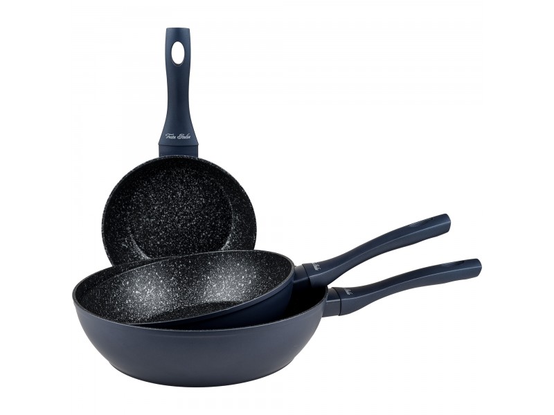 Zestaw Patelni Tradycyjnych 3 szt. 20/24/28 cm NON STICK INDUKCJA GAZ