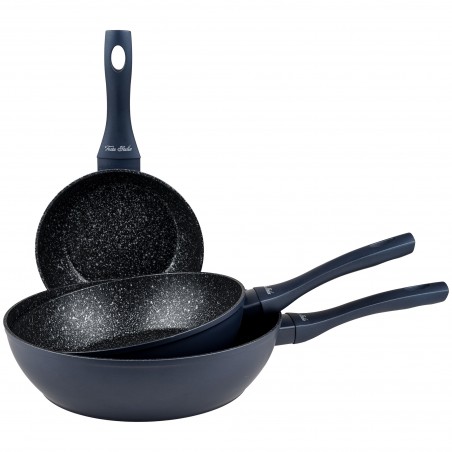 Zestaw Patelni Tradycyjnych 3 szt. 20/24/28 cm NON STICK INDUKCJA GAZ