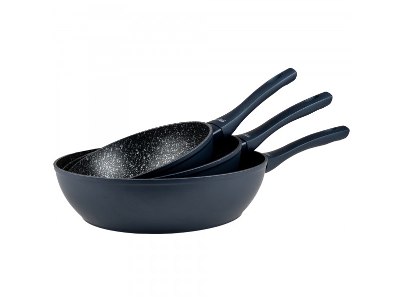 Zestaw Patelni Tradycyjnych 3 szt. 20/24/28 cm NON STICK INDUKCJA GAZ