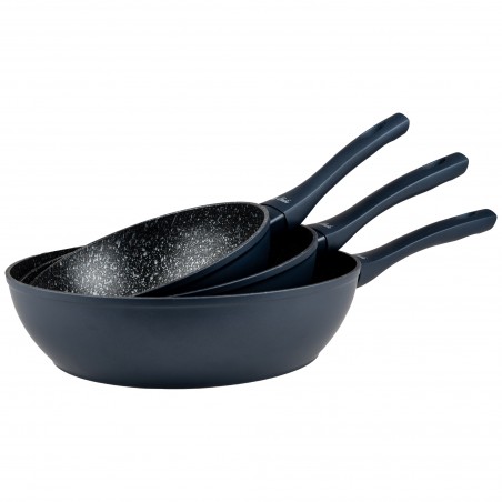 Zestaw Patelni Tradycyjnych 3 szt. 20/24/28 cm NON STICK INDUKCJA GAZ