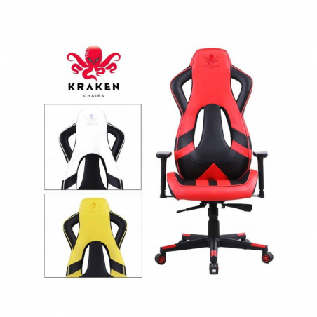 Fotel biurowy gamingowy krzesło obrotowe dla gracza żółty