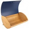 ZESTAW CHLEBAK DREWNIANY + POJEMNIKI STALOWE NIEBIESKI ALASKA