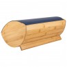 ZESTAW CHLEBAK DREWNIANY + POJEMNIKI STALOWE NIEBIESKI ALASKA