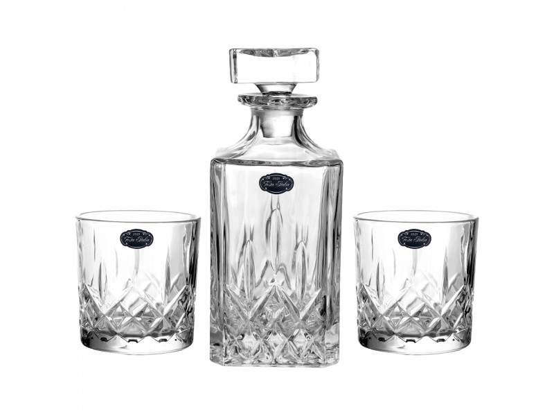 ZESTAW DO WHISKY KARAFKA 760 ML + 2 X SZKLANKA 300 ML LIVIA