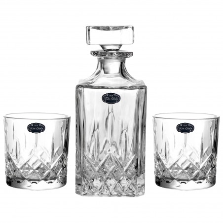 ZESTAW DO WHISKY KARAFKA 760 ML + 2 X SZKLANKA 300 ML LIVIA