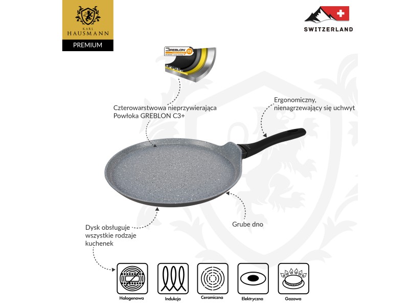 PATELNIA DO NALEŚNIKÓW INDUKCJA GAZ 28cm NON-STICK