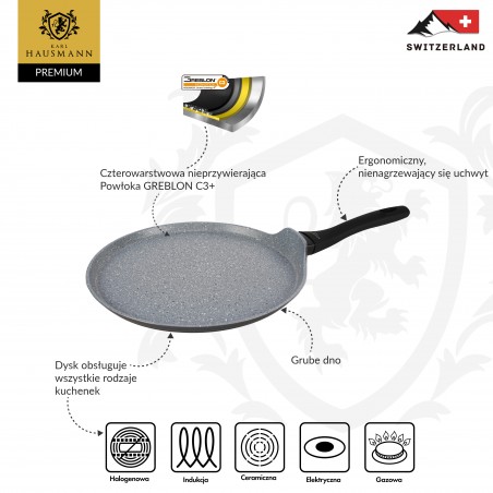 PATELNIA DO NALEŚNIKÓW INDUKCJA GAZ 28cm NON-STICK