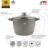 Garnek granitowy 6 L Powłoka non-stick COOKMARK MARBLE