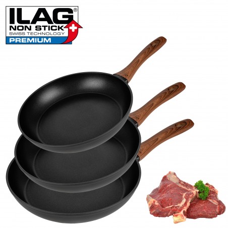 Komplet Patelni 3 szt. 24/26/28 cm NON STICK INDUKCJA GAZ