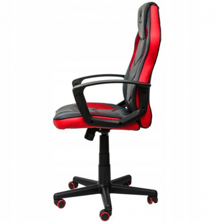 Fotel biurowy obrotowy gamingowy czarno-czerwony dla gracza regulowany