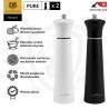 Ręczny młynek komplet 2 sztuk do przypraw soli pieprzu 22 cm