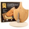 Kamień do pizzy z kordierytu 33 cm Zestaw do pieczenia pizzy, chleba i ciast z akcesoriami Karl Hausmann
