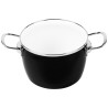 Garnek Emaliowany 3L z Pokrywką Czarny Tradycyjny Garnek na Indukcję Gaz Maryna Silesia Emalia