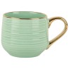 Kubek Porcelanowy 400 ml Miętowy ze Złotym Uchem