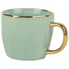 Kubek Porcelanowy 400 ml Miętowy ze Złotym Uchem
