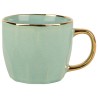 Kubek Porcelanowy 400 ml Miętowy ze Złotym Uchem