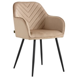 Krzesło welurowe beżowe...