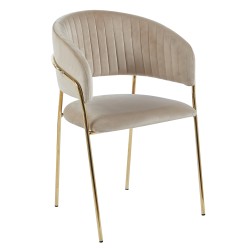 Krzesło welurowe beżowe...